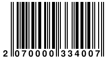 Штрих-код: 2070000334007