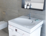 Раковина Andrea Comfort 600х550, подвесная над стиральной машиной