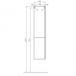Шкаф - колонна Aquaton Беверли правая белый 1A235403BV01R