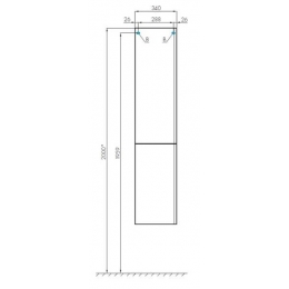 Шкаф - колонна Aquaton Беверли левая белый 1A235403BV01L