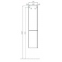 Шкаф - колонна Aquaton Беверли левая белый 1A235403BV01L
