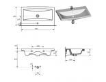 Раковина Cersanit Como 80, накладная на тумбу