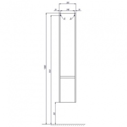 Шкаф - колонна Aquaton Стоун грецкий орех 1A228403SXC80