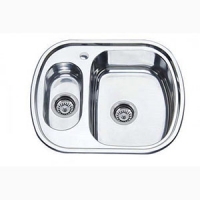 Мойка для кухни FORMA 490х600 мм, врезная, толщина 0,8 мм, правая,две чаши