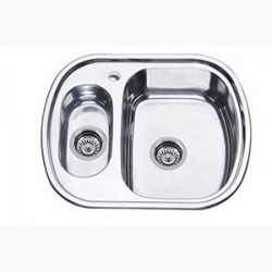Мойка для кухни FORMA 490х600 мм, врезная, толщина 0,8 мм, правая,две чаши