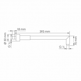 Верхний излив для душа WasserKraft A019