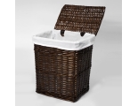 Плетеная корзина для белья с крышкой WasserKraft Isar WB-130-M