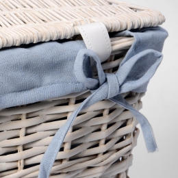 Плетеная корзина для белья с крышкой WasserKraft Lippe WB-450-L