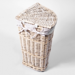 Плетеная корзина для белья с крышкой WasserKraft Vils WB-560-M