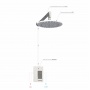 Встраиваемый комплект для душа с верхней душевой насадкой WasserKraft A12667WHITE