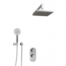 Встраиваемый комплект для душа с верхней душевой насадкой и лейкой WasserKraft A16028 Thermo