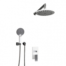 Встраиваемый комплект для душа с верхней душевой насадкой и лейкой WasserKraft A16067WHITE