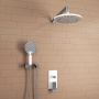 Встраиваемый комплект для душа с верхней душевой насадкой и лейкой WasserKraft A16067WHITE