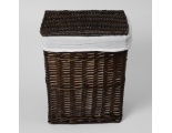 Плетеная корзина для белья с крышкой WasserKraft Isar WB-130-L