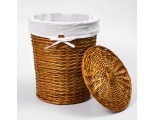 Плетеная корзина для белья с крышкой WasserKraft Leine WB-350-L