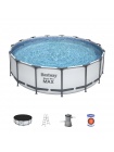 Каркасный круглый бассейн Bestway 56438, 457х122см, с картриджным фильтром и лестницей