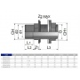 Танк-адаптер ПВХ EFFAST d20*25*3/4" (RERAKE020E)