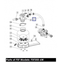 Шланг подключения фильтр-насоса с муфтами для ф/у Aquaviva FSF/FPS 350