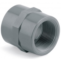 Муфта клеевая с внутренней резьбой 50 х 1 1/2 ПВХ Hidroten Испания