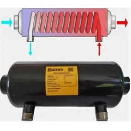 Теплообменник 28 кВт Bazen спиральный из нержавеющей стали AISI-304