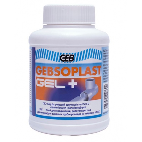 Клей для труб ПВХ GEB Gebsoplast Gel+ 250 мл, с кисточкой купить в интернет магазине Санрай73