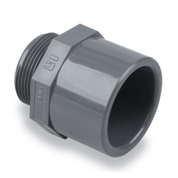 Муфта клеевая с наружной резьбой Hidroten 63/50 мм х 1 1/2" ПВХ