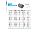 Муфта прямая клеевая ПВХ d200 PN16 Pimtas, Турция