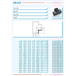Тройник клеевой 90° d200 PN10 Plimat, Португалия