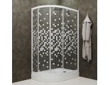 Душевой уголок Triton Коралл 120х80 А правый, асимметрия, низкий поддон, белый, мозаика (3 места)