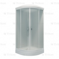 Душевая кабина Triton РИФ 80х80 А четверть круга, низкий поддон, белый, рифленое (6 мест+сифон D90)
