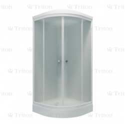 Душевая кабина Triton РИФ 80х80 А четверть круга, низкий поддон, белый, рифленое (6 мест+сифон D90)