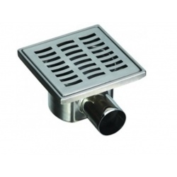 Трап горизонтальный 150х150 нержавеющая сталь 50 сухой затвор VIEIR