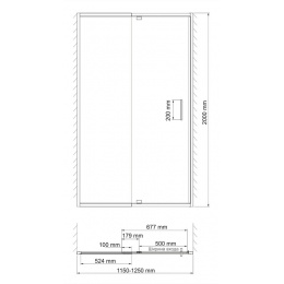 Душевая дверь WasserKraft Berkel 48P05