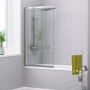 Стеклянная шторка на ванну WasserKraft Main 41S02-100 WasserSchutz