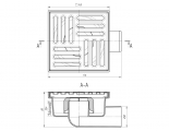 Трап горизонтальный  50 (150х150) TA5112 Ани Пласт