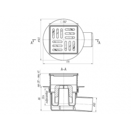 Трап горизонтальный  50 (100х100) TA5604 Ани Пласт
