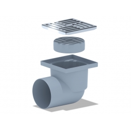 Трап горизонтальный 110 (150х150) СУХОЙ TQ1112 Ани Пласт