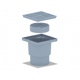 Трап вертикальный 110 (150х150) н/рег решетка пласт СУХОЙ TQ1210 ЭКОНОМ Ани Пласт