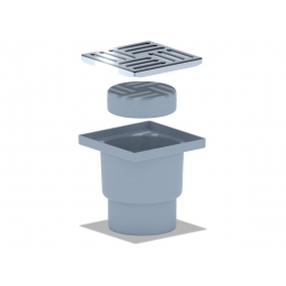 Трап вертикальный 110 (150х150) СУХОЙ TQ1212 Ани Пласт