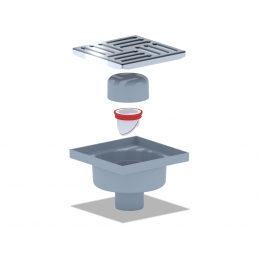 Трап вертикальный  50 (150х150) СУХОЙ TQ5212 Ани Пласт