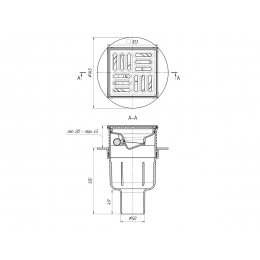 Трап вертикальный  50 (100х100) СУХОЙ TQ5702 Ани Пласт