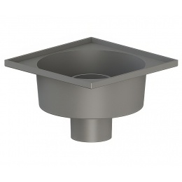 Трап вертикальный 50 сухой механический затвор ПП мет. решетка 150*150 ТАТПОЛИМЕР