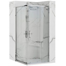 Душевое ограждение Loranto NEO 90x90x190 прозрачное закаленное стекло 5 мм, профиль серебро