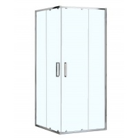 Душевое ограждение Loranto NEO 90x90x190 прозрачное закаленное стекло 5 мм, профиль серебро