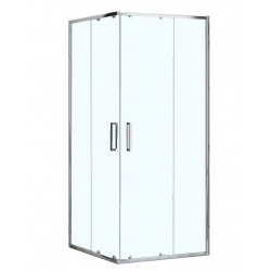 Душевое ограждение Loranto NEO 90x90x190 прозрачное закаленное стекло 5 мм, профиль серебро