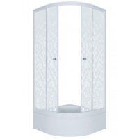 Душевой уголок Triton Мозаика 90х90 В четверть круга, средний поддон (3 места+сифон D50)