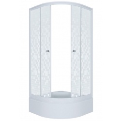 Душевой уголок Triton Мозаика 90х90 В четверть круга, средний поддон (3 места+сифон D50)