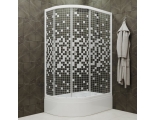 Душевой уголок Triton Коралл 120х80 В правый, асимметрия, средний поддон, мозаика (2 места,сифон 50)