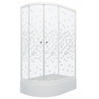 Душевой уголок Triton Коралл 120х80 В правый, асимметрия, средний поддон, мозаика (2 места,сифон 50)