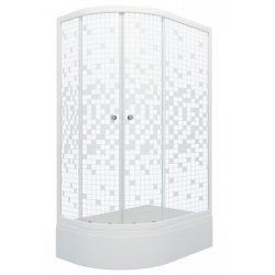 Душевой уголок Triton Коралл 120х80 В правый, асимметрия, средний поддон, мозаика (2 места,сифон 50)
